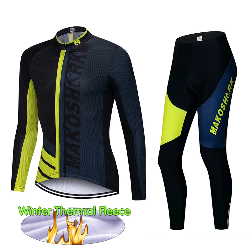 Новинка 2020 г. комплект из Джерси для велоспорта с длинным рукавом термофлисовая