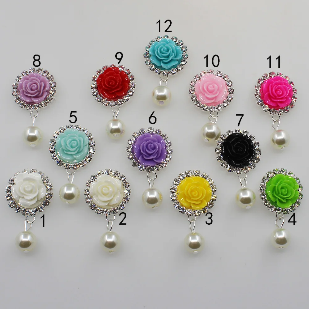 Круглые стразы из смолы свадебные украшения жемчужные пуговицы украшение сделай