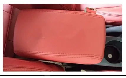 Центр подлокотник кожаный чехол для Nissan Qashqai 2008 2009 2010 2011 2012 2013 искусственного волокна кожи AB053 - Название цвета: Wine Red