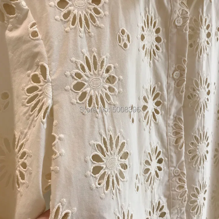 Рубашка женская хлопковая с коротким рукавом и вышивкой | Женская одежда