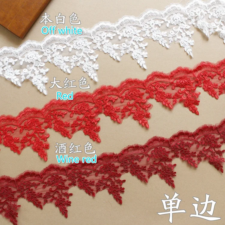 3 ярда/партия вышивка кружева ткань ручной работы DIY 17 см автомобиль кости