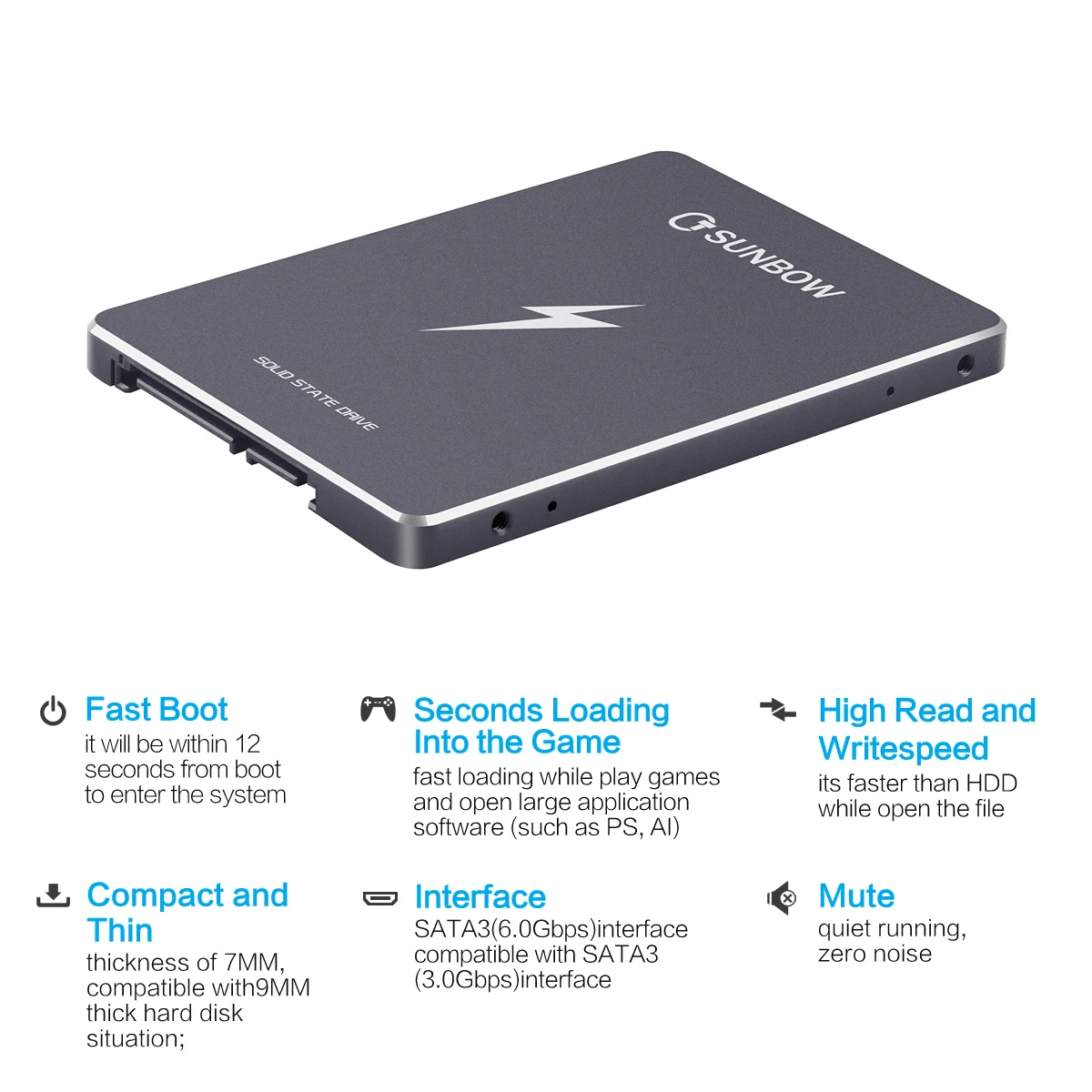 TCSUNBOW X3 60GB 120GB 2,5 дюймов SataIII HDD жесткий диск внутренний HD диск SSD для ноутбука