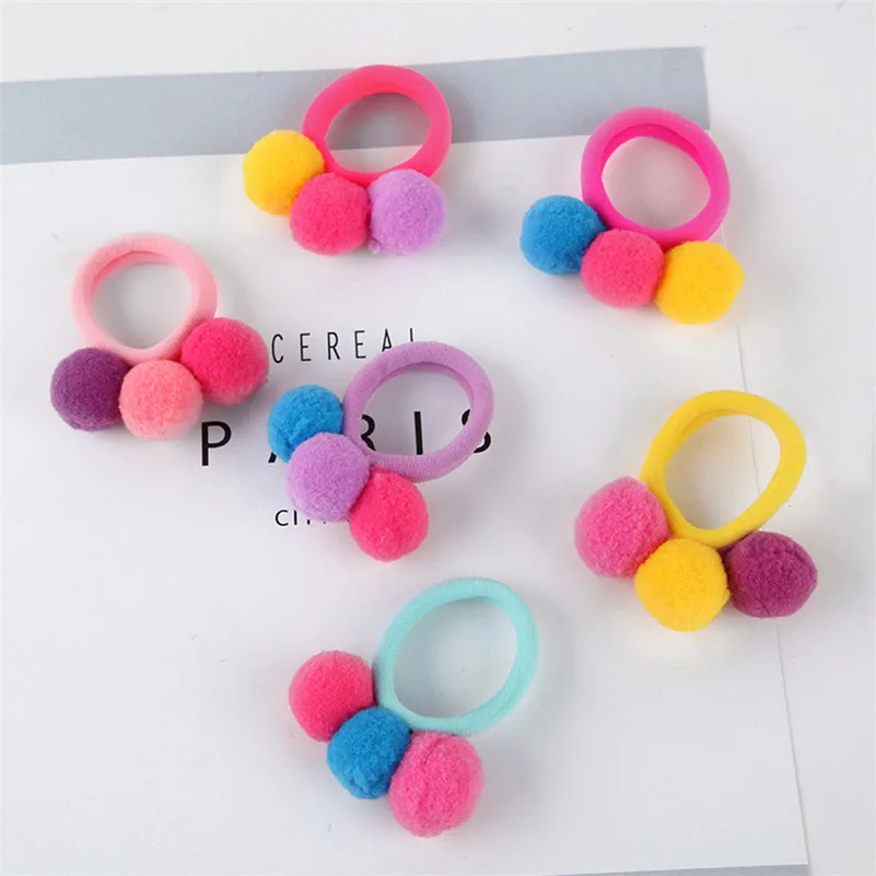 Милые разноцветные резинки для волос в Корейском стиле Детские эластичные