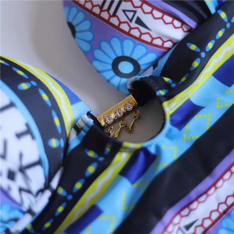 CC &amp TT женское бикини с v-образным вырезом пуш-ап Цельный купальник в богемном
