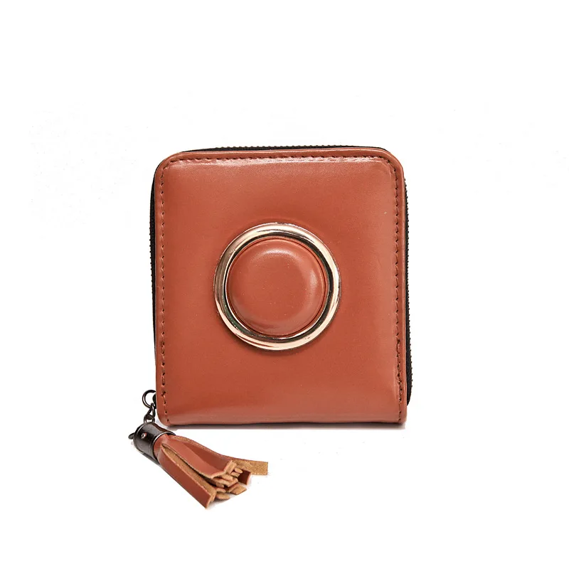 Женский кошелек простой дизайн элегантные одноцветные модный MS из ПУ кожи 2