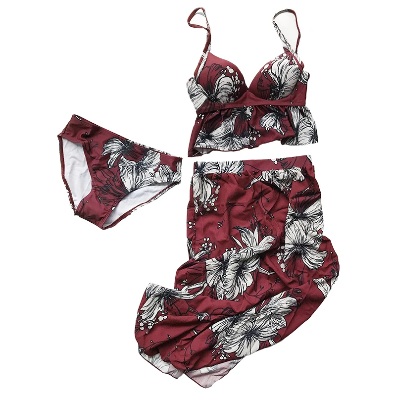 Maillot de bain femme 2018 танкини отжимать танцини набор купальник женский плюс комплект из