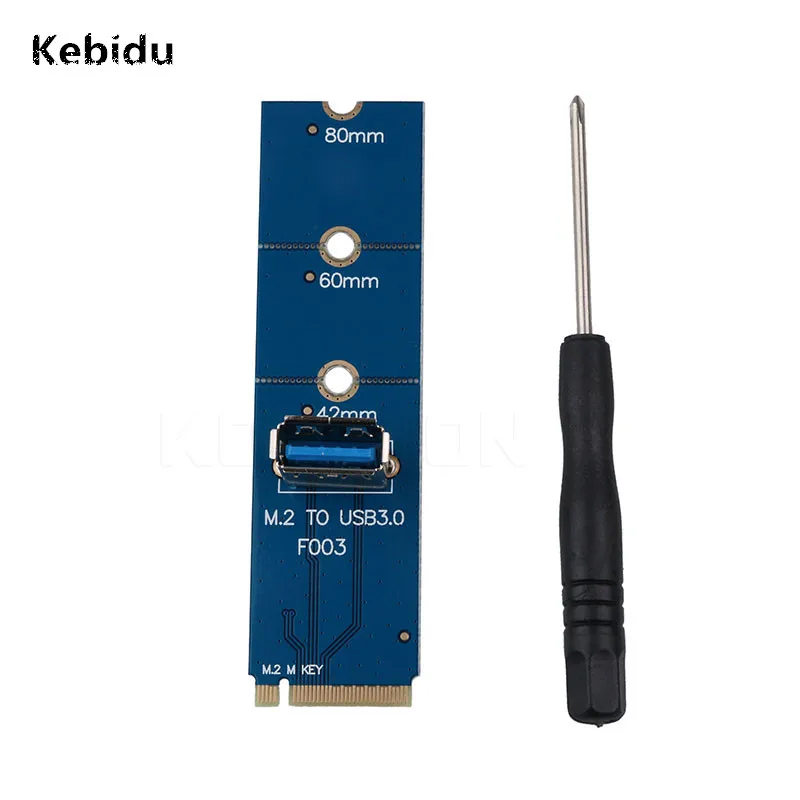 Фото Kebidu Профессиональный NGFF M.2 Слот для USB3.0 PCI E Riser Card M2 слот - купить