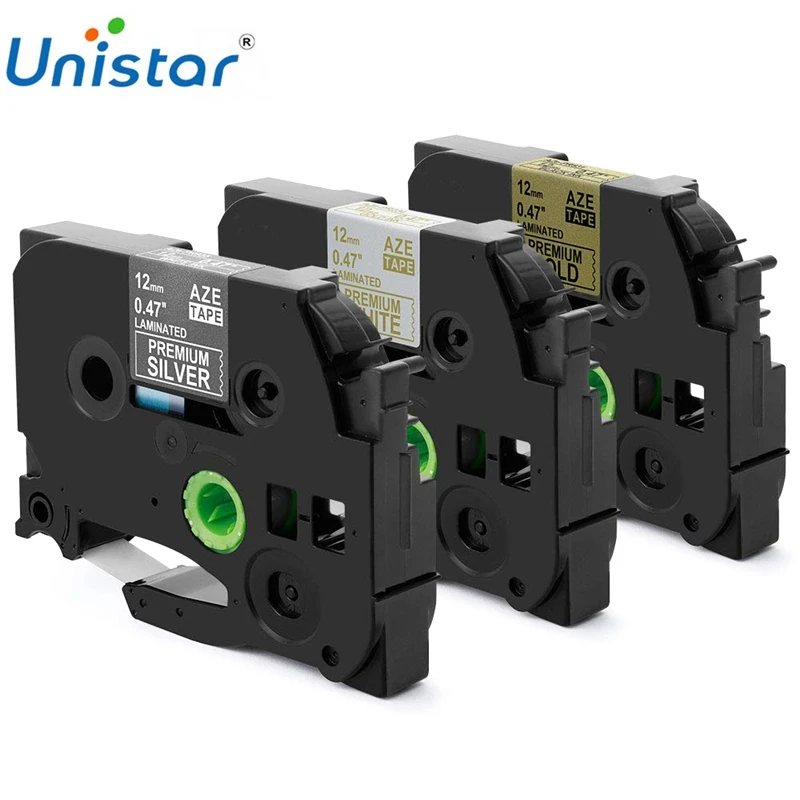 Unistar 3 шт. TZe лента для маркировки 12 мм 0 47 дюйма ламинированная TZe-PR935 TZEPR831 TZEPR234