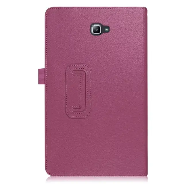 Умный стиль Litchi из искусственной кожи Стенд чехол для планшета для samsung Galaxy Tab A 10,1 T580 чехол откидная крышка для Tab A LTE/Wifi T585 - Цвет: purple