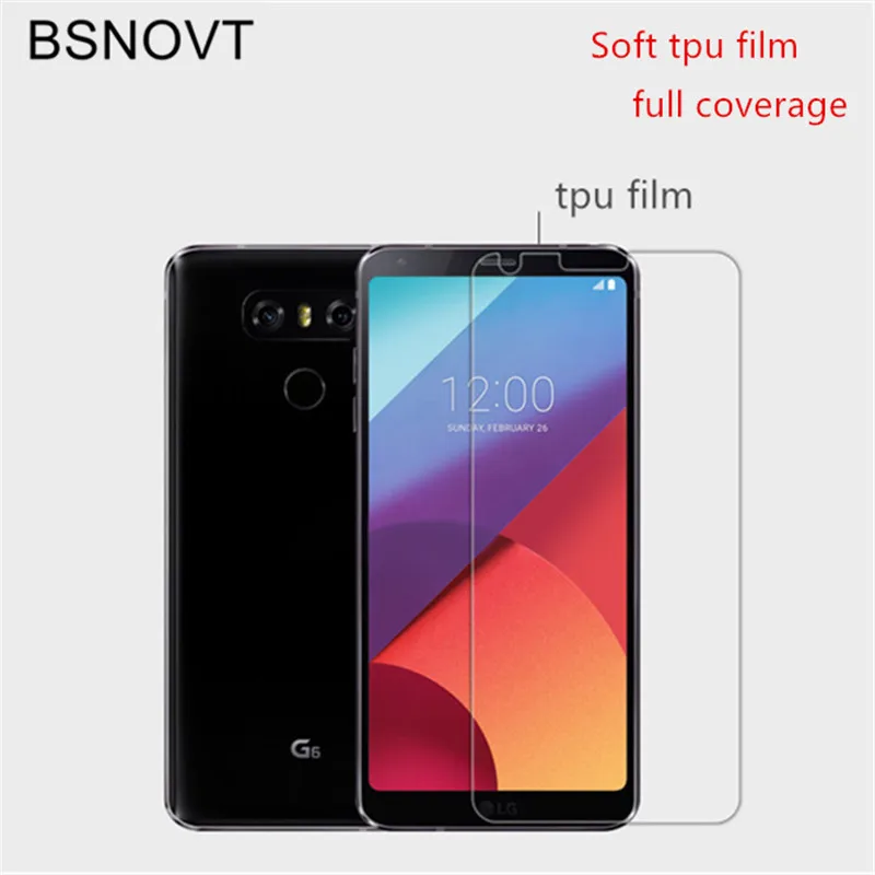 2 шт полное покрытие экрана Защитная пленка для LG G6 из мягкого ТПУ анти-всплеск