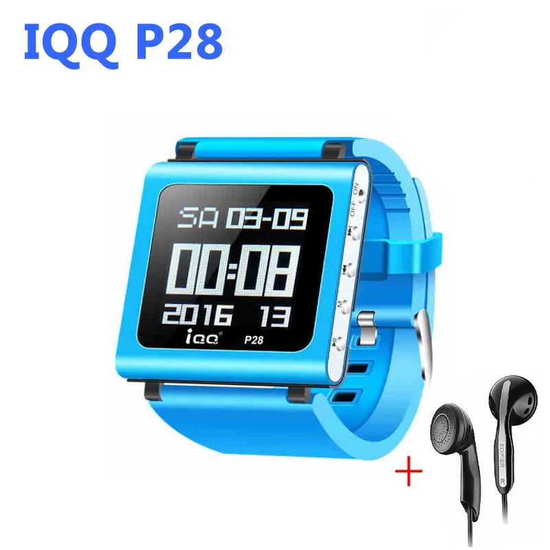 Smart Watch MP3 плеер Спорт с lossless записи hifi проигрывателя mp 3 радио fm tf Player IQQ P28 MP walkman|mp3