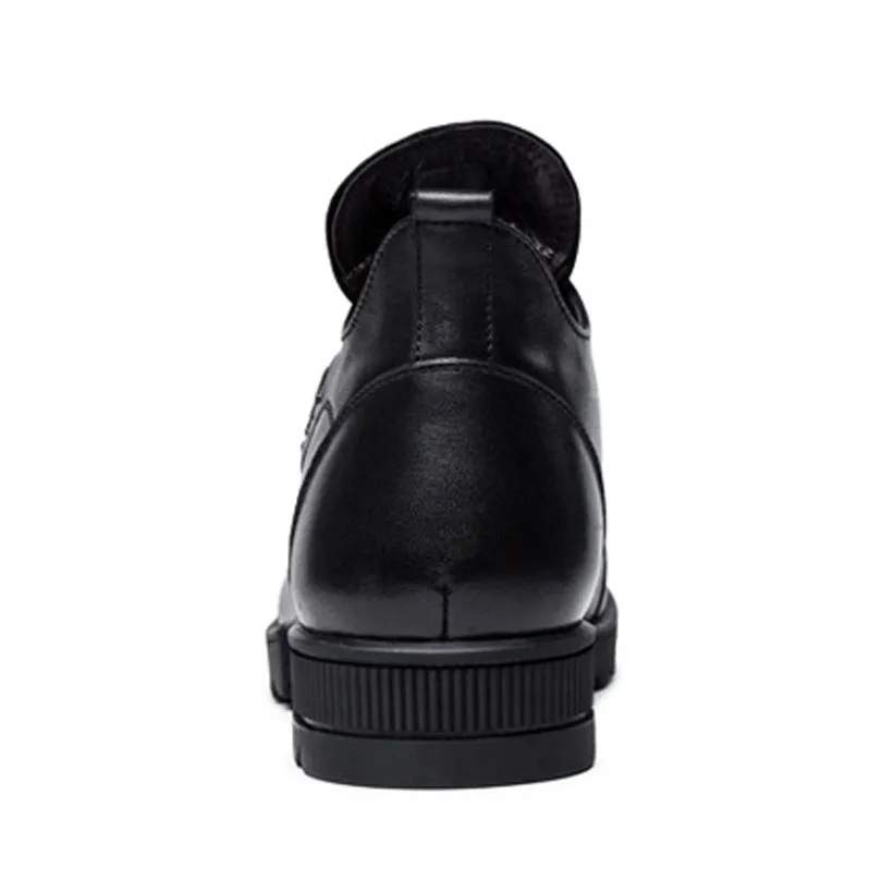 High Quality Men Boots Winter Casual Brand Warm Shoes Genuine Leather Plush Fur Fashion Rivet Martin |