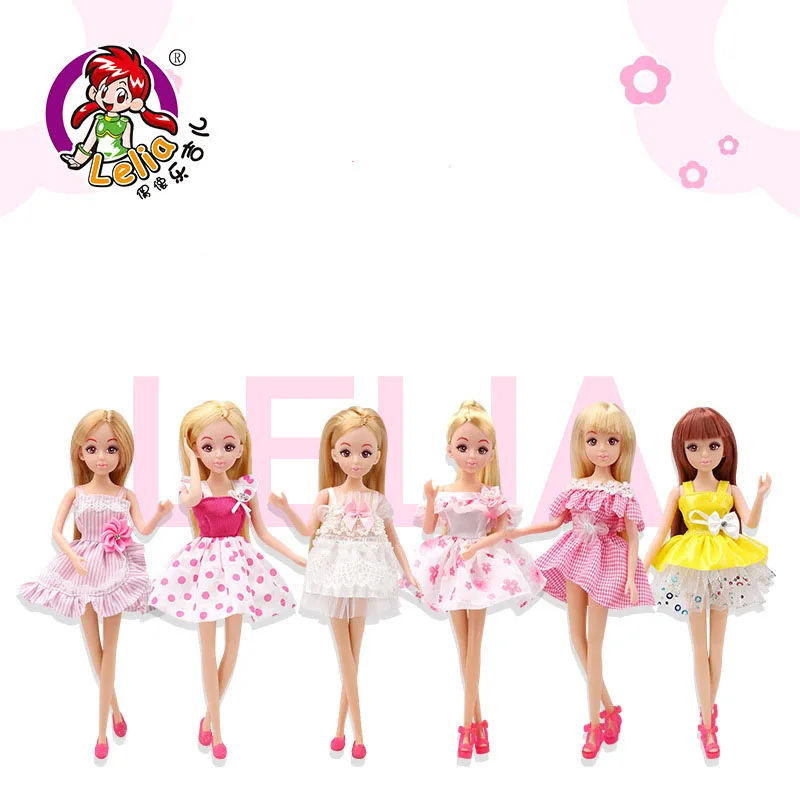 

Genuine Lelia Princess suit clothes gift box kawaii Joints can be bent Simulation Doll pretend play classic toys for children
