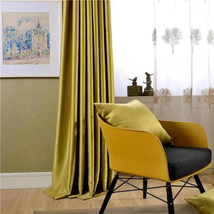 Современные шторы бархат ткань занавеса Популярные Новые полный оттенок плотные