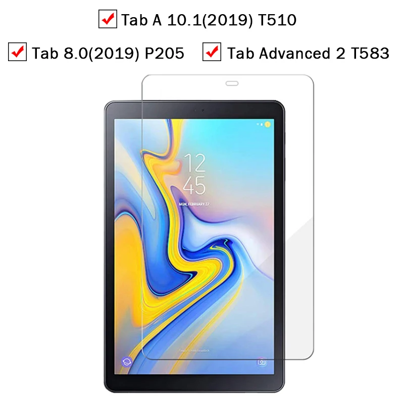 Защитное стекло закаленное 9H для samsung galaxy tab a 8 0 10 1 2019 t510 p205 advanded 2 T583 samsong T 510 583 |