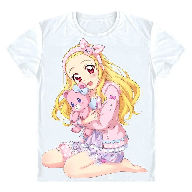 Футболки Hoshimiya Ichigo рубашки с коротким рукавом в разных стилях Aikatsu! Рубашка для