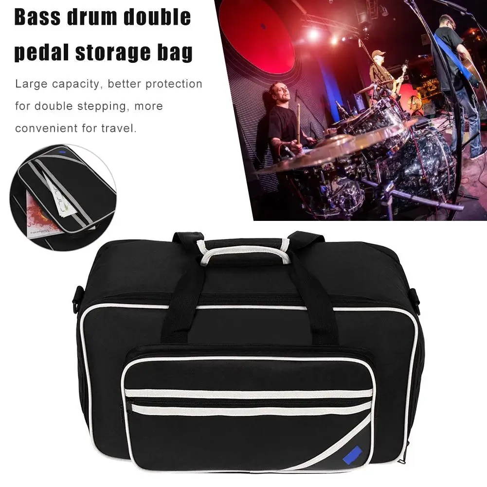 Басовый барабан двойная упаковка педалей ударная сумка для хранения