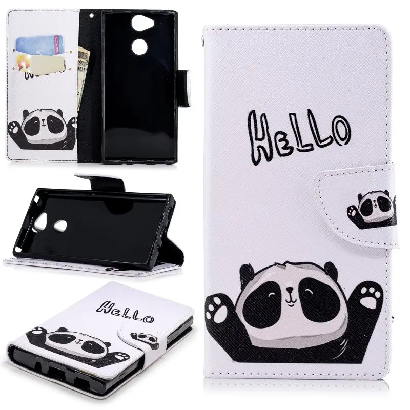 Luxury Case Cover for Sony Xperia XA2 Wallet Dual Fashion Magnetic Leather Protective Shell Coque Flip Cases | Мобильные телефоны и