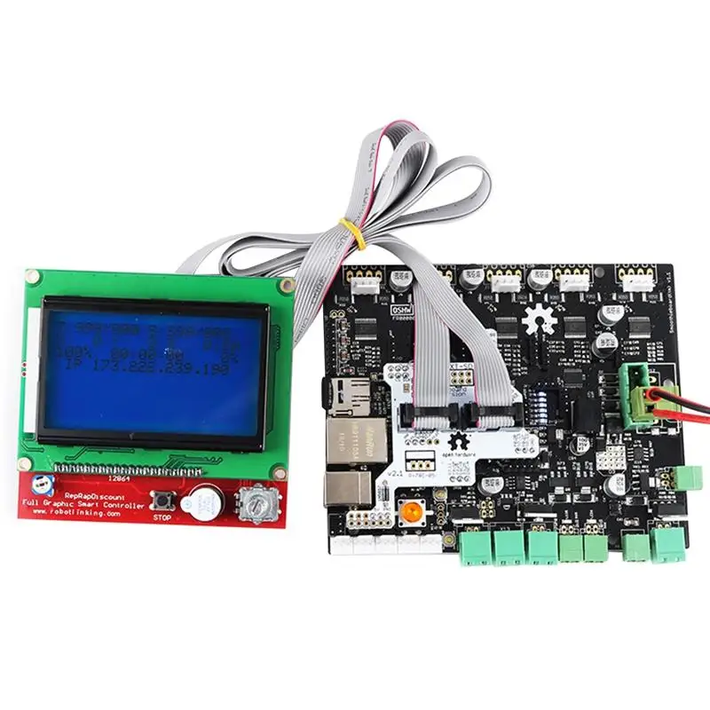 3D принтер smoothhieboard 5X V1.1 + 12864 ЖК-дисплей с адаптером | Компьютеры и офис