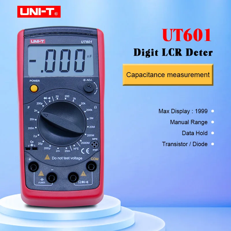 

UNI-T UT601 Digital Capacitance rel meter Ohmmeters Capacitor Resistor w/Diode & Continuity Buzzer