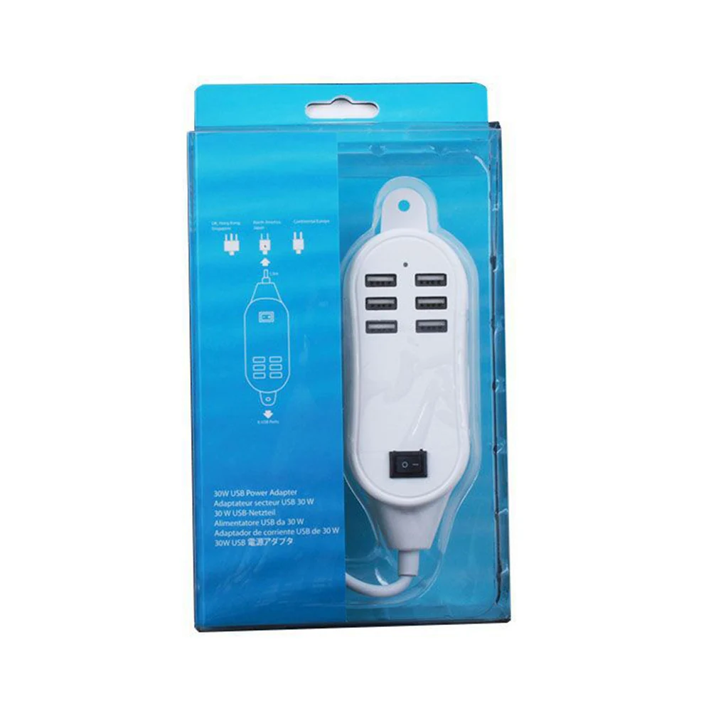 5А 6USB интерфейс подключаемый смартфон планшет мульти порт USB зарядное устройство