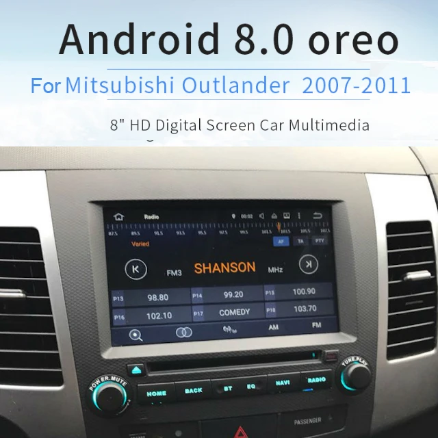 2 din Car android gps радио для Mitsubishi Outlander 2007 2008 2009 2010 2011 2012 2013 ips Экран, 4 Гб+ 32 ГБ, Android 8,0 8-ядерный