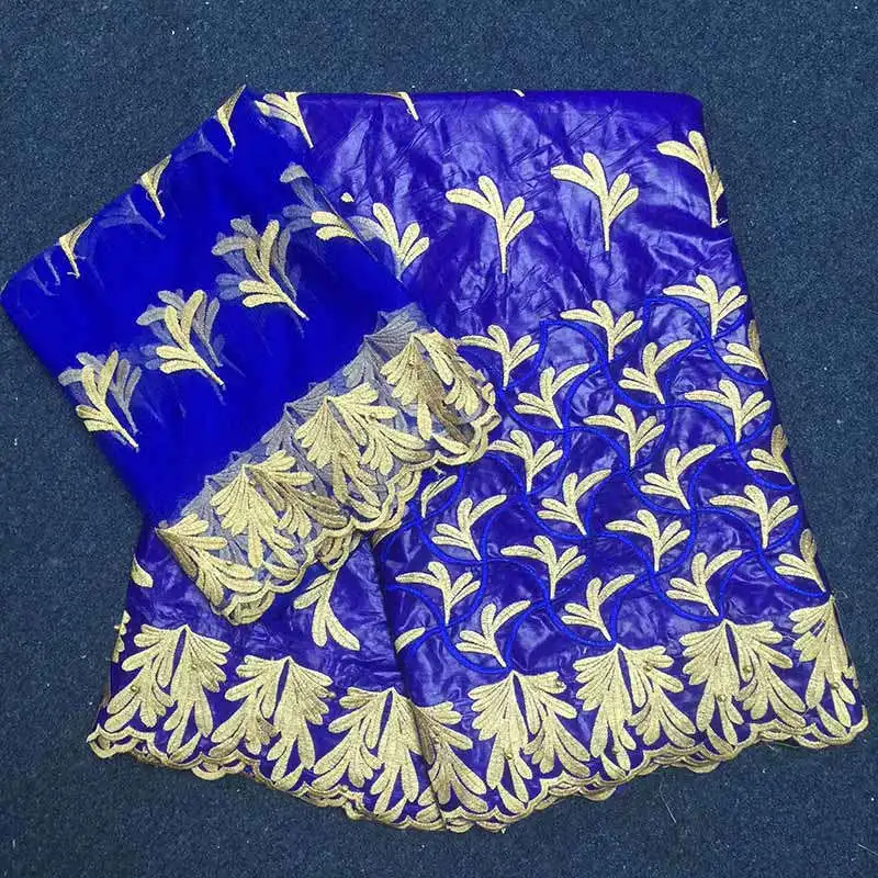 Новинка 2018 года Kleur Afrikaanse Kant Stof Bazin Riche Hoge Kwaliteit Getzner Met Parels Voor Blue | Дом и сад