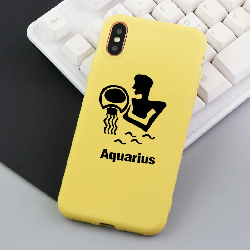 Silicone Phone Case Constellations Gemini Cancer Background for Iphone 7 Plus Covers X XR XS Max 8 6 6s |