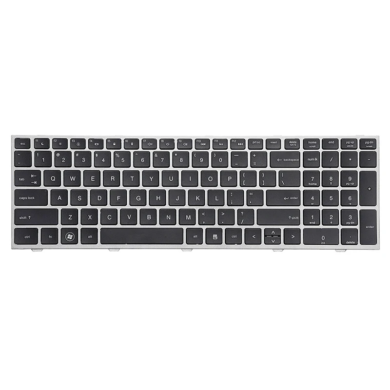 1 шт. сменная компьютерная клавиатура с серебряной рамкой для hp ProBook 4540 4540S 4545 4545S 4740S Новинка