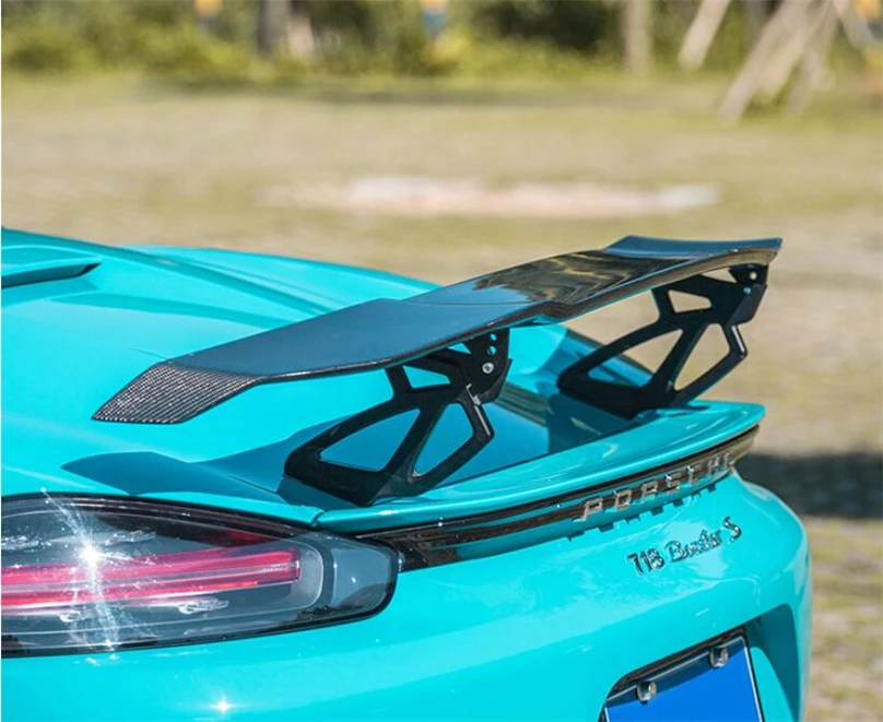 Автомобильный спойлер из углеродного волокна для Porsche 911 718 Boxster Cayman 2016-2020 спойлеры