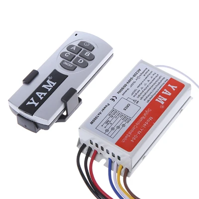 Style 4 YAM 4 Way ON/OFF 220V беспроводной пульт дистанционного управления Переключатель цифровой приемник лампа с кнопки ABCD - Цвет: Style 4