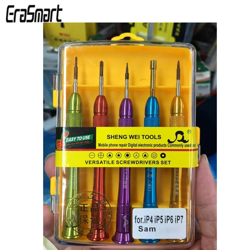 

Sheng Wei 5 in 1 Precision Screwdriver Set for iPhone/Samsung Opening Repair Tools Kit
