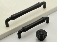 3 75 5 6 3 black dresser knob drawer pulls handles kitchen cabinet door knobs pull handle retro large solid 96mm 128mm 160mm