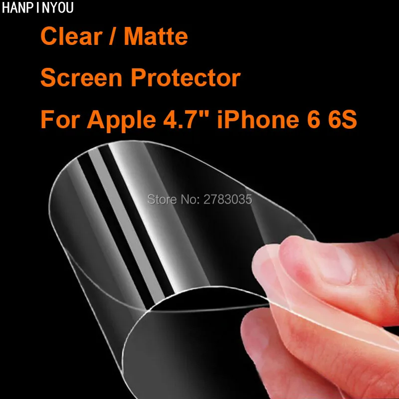 

Прозрачная глянцевая/Антибликовая матовая защитная пленка для экрана для Apple iPhone 6, 6S 4,7 дюйма (не закаленное стекло)