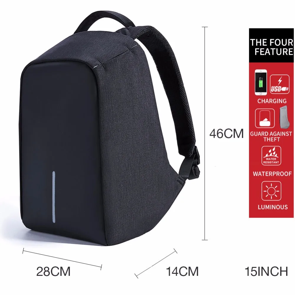 KALIDI сумка для ноутбука USB зарядное устройство для Macbook 13 15 дюймов Сумка для ноутбука водонепроницаемые сумки для компьютера для мужчин и женщин рюкзак для ноутбука 15,6