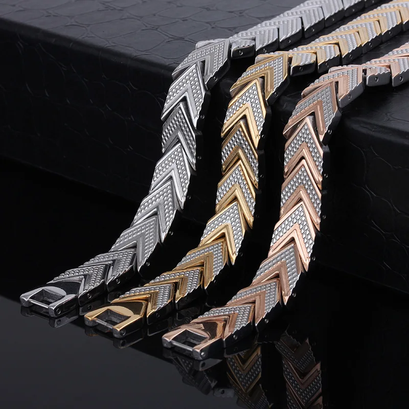 Магнитный браслет для здоровья горячая Распродажа из нержавеющей стали с