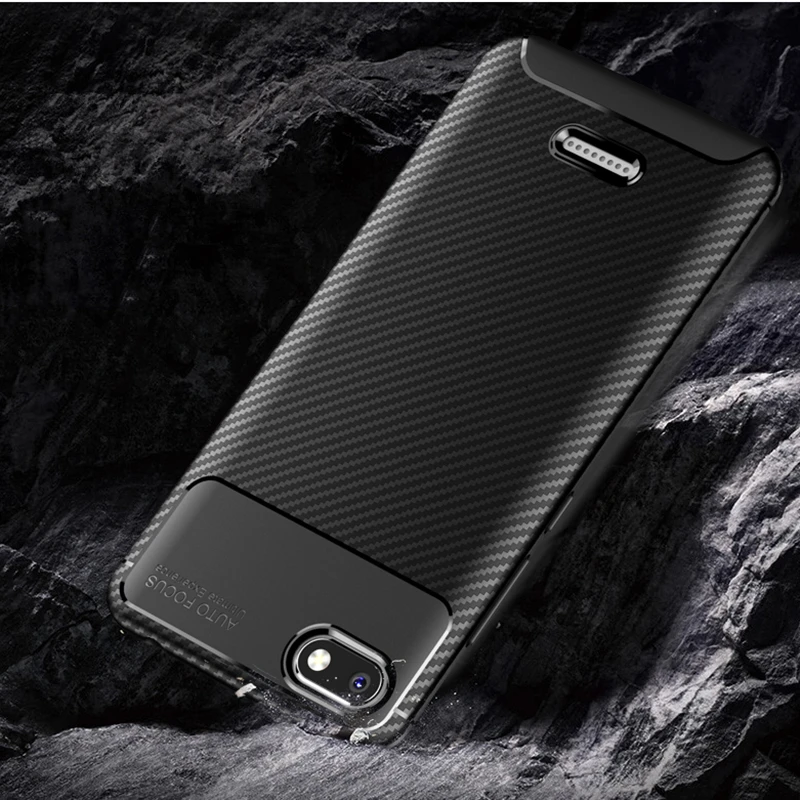 Carbon Fibre Case For Xiaomi Redmi 6A Slim Rugged Armor Shockproof Soft Rubber Silicone Phone Cover Redmi6A 5.45&quot | Мобильные