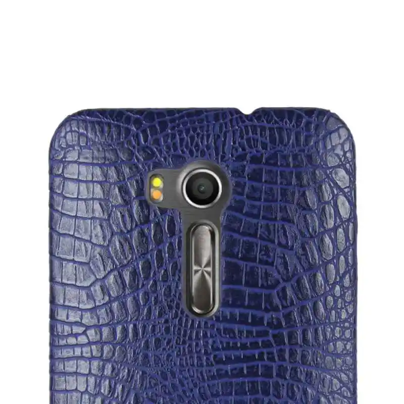 Синий Чехол для Asus Zenfone GO tv ZB551KL G550KL, чехол для телефона s, роскошная крокодиловая искусственная кожа+ Жесткая задняя крышка из ПК для Asus ZB551KL - Цвет: Синий