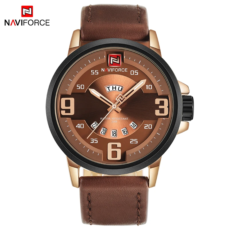NAVIFORCE Топ Элитный бренд для мужчин спортивные часы кварцевые Дата Мужской
