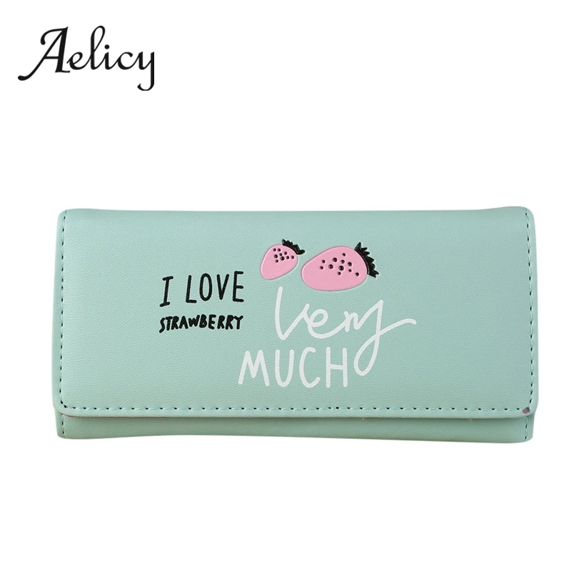 Aelicy мультфильм длинный кошелек маленький клатч для женщин из искусственной кожи