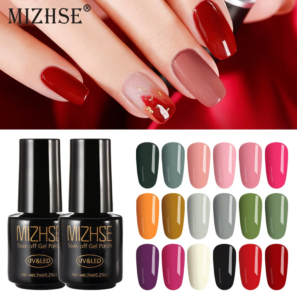 MIZHSE 7 мл УФ гель для ногтей набор все маникюра полуперманентный Vernis верхнее