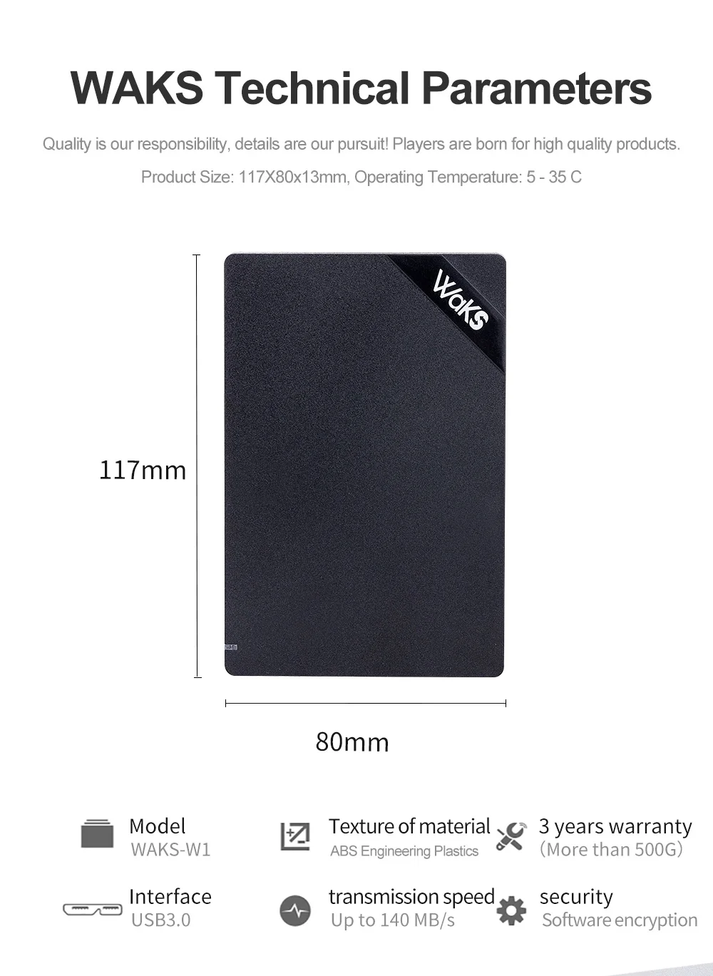 WAKS внешний жесткий диск usb 3,0 1 ТБ 2 ТБ 120G 500G диско для внешних HDD usb запоминающее устройство симпатичный usb флэш-накопитель 32 ГБ