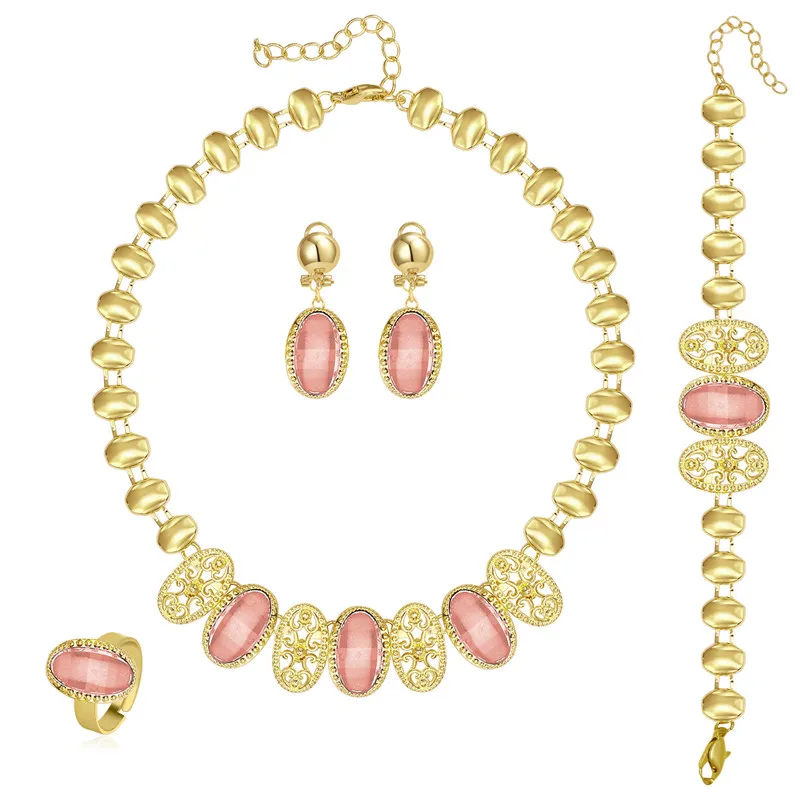 Модные свадебные ювелирные наборы Boho очаровательный Дубай золотой Нигерийский