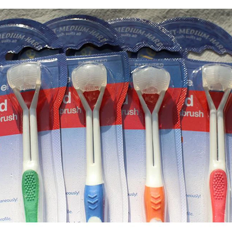 3 сторонняя силиконовая профессиональная безопасная щетка для чистки зубов