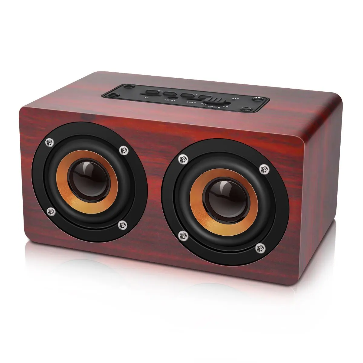 Ретро деревянный Bluetooth динамик HIFI беспроводной двойной громкий s 3D объемный