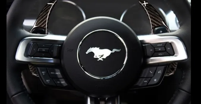 Подходит для Ford MUSTANG 15 18 накладки из углеродного волокна рулевое колесо