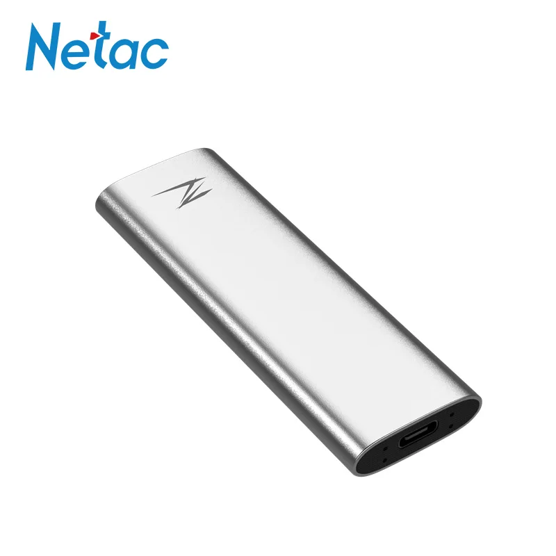 Внешний SSD Netac 128GB 256GB 512GB type c USB 3 1 мобильный твердотельный диск Z Slim ТБ 2 портативный