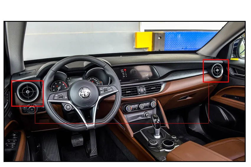 ABS углеродное волокно приборной панели вентиляционное отверстие Фрам Накладка