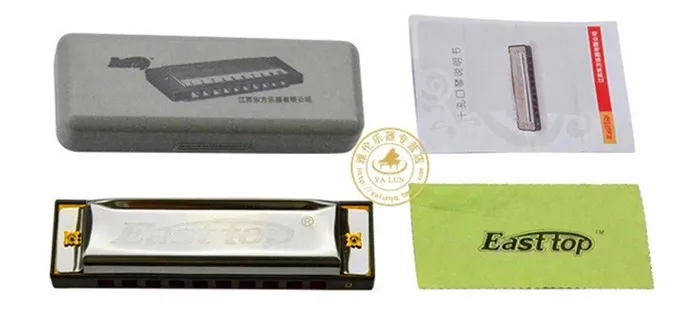 Easttop гармоника Ключ C 10 отверстие Блюз Арфы Gaita Де Бока Diatonica духовых музыкальных инструментов Diatone рот оган Harmonika