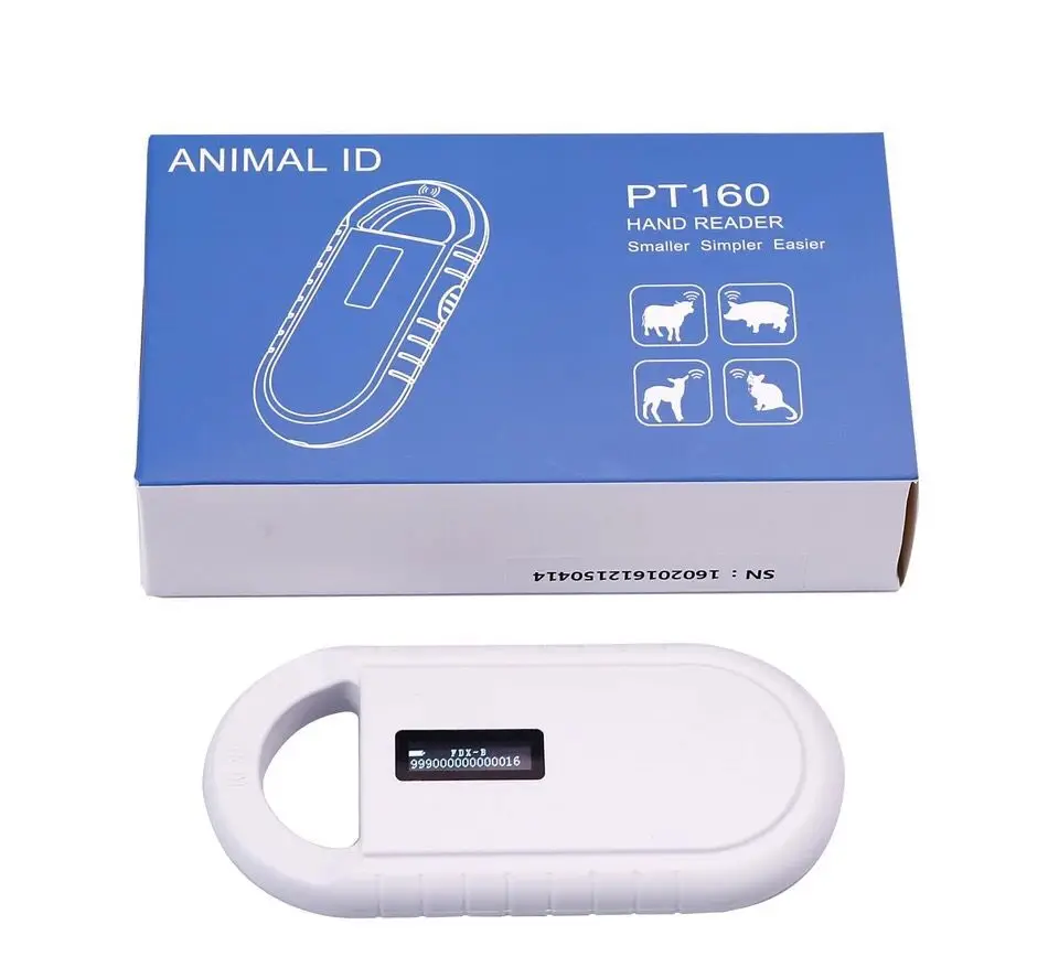ISO FDX B Pet чип RFID считыватель OLED Дисплей Портативный животный микрочип сканер для